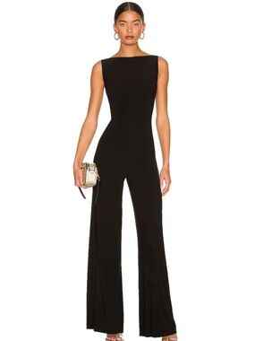 Revolve Norma Kamali Sleeveless X Straight Leg Jumpsuit